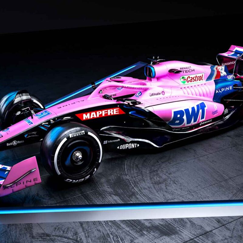 Image of BWT Pools Formula One Car.