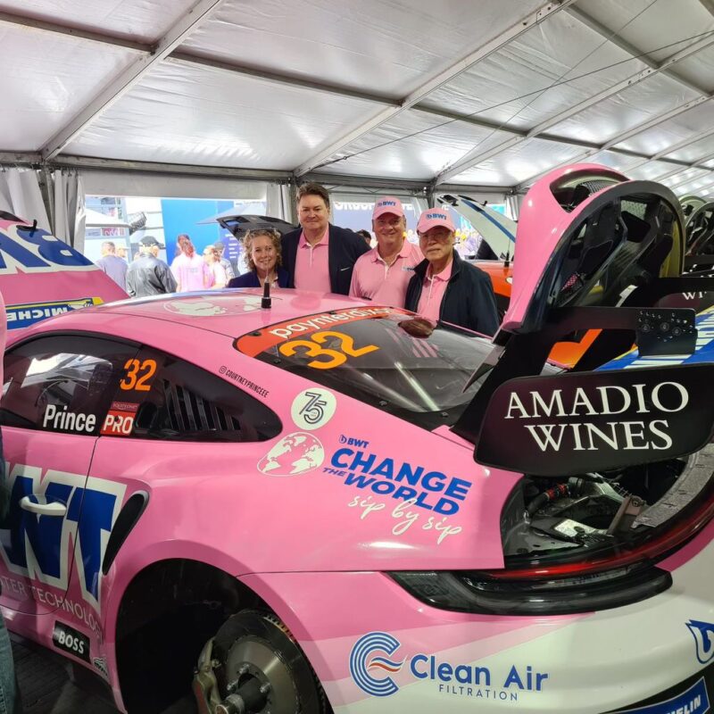 Blog post featured image, the BWT with their sponsored formula one car.